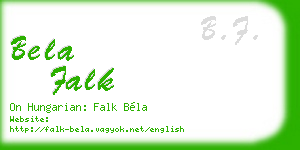 bela falk business card
