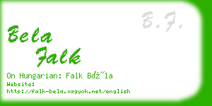 bela falk business card